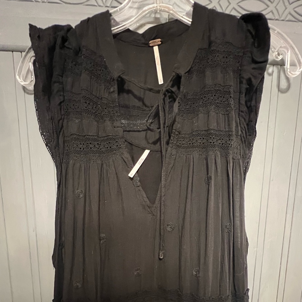 Free people maxi dress cap sleeves